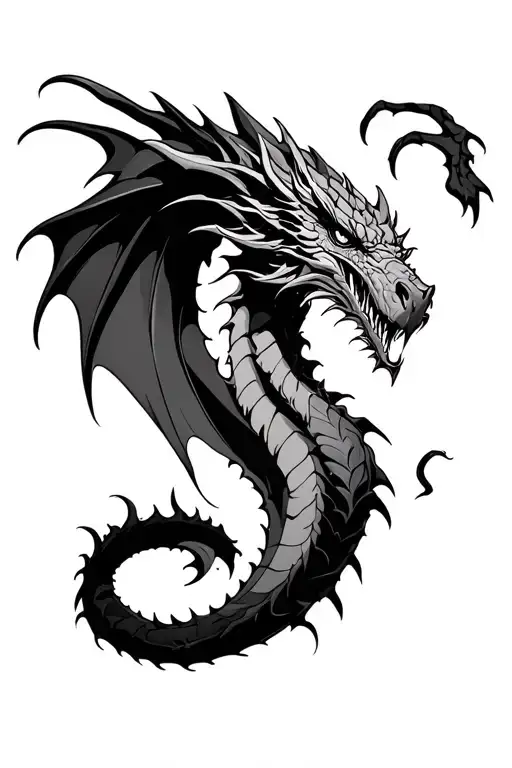 Demonic Dragon Fading On Forearm