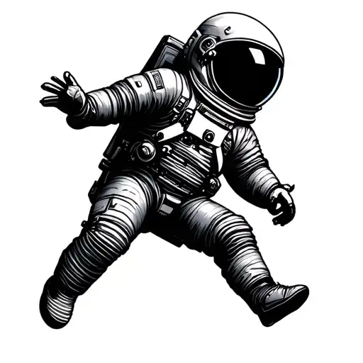 Astronaut Floating In Space