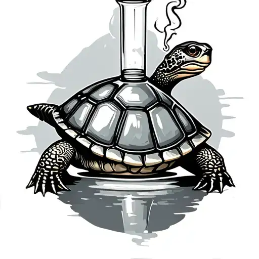 Turtle Smoking Bong