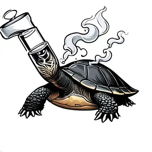 Turtle Smoking Bong