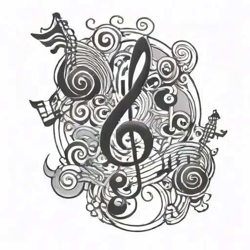 Music Symbols Incorporated Into The Design