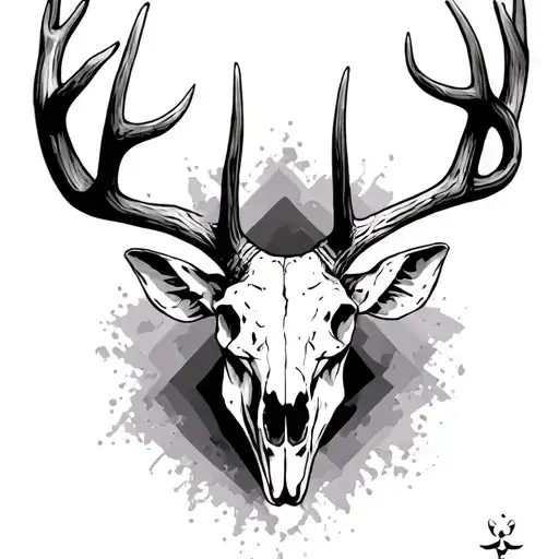 Deer Skull W Antlers