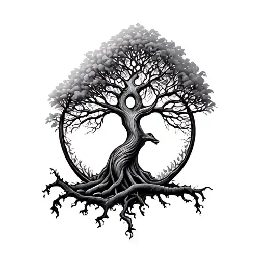 Tree Of Life And Ouroborus