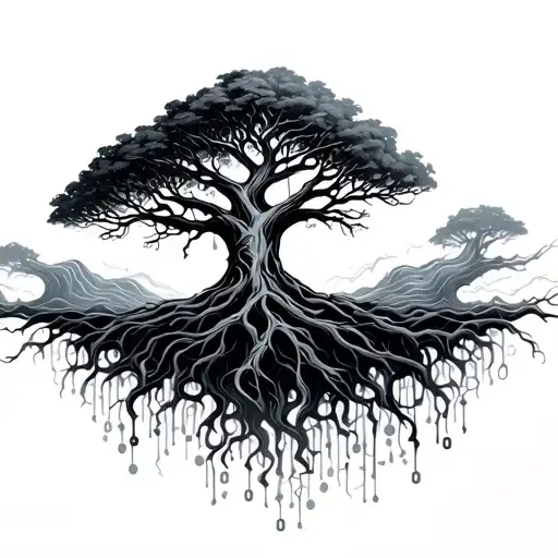 Binary Data Flowing Into Soul Tree