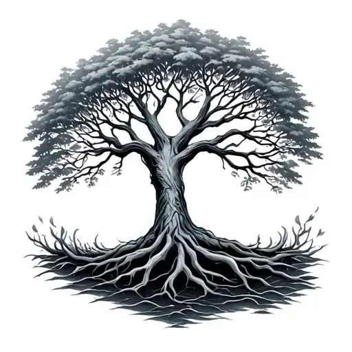 Tree Of Life And Ouroborus