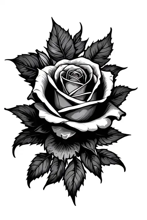 Cross Rose Intertwined