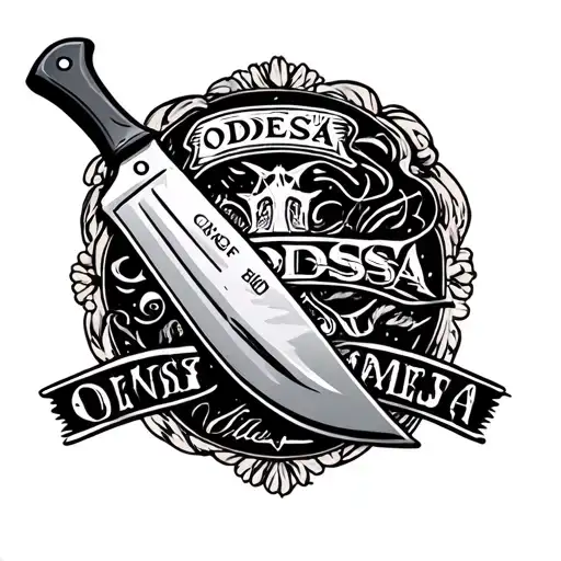 Chef Knife With Odessa Symbol