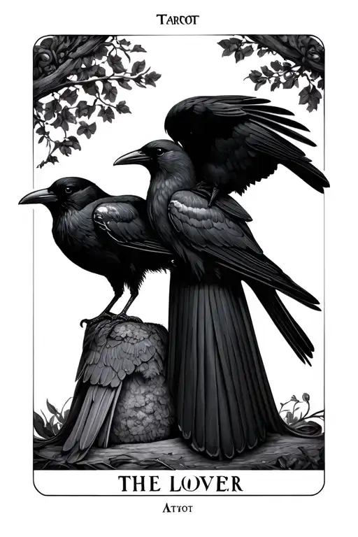 Tarot Card The Lovers Tarot Card Crows