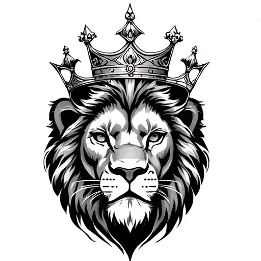 Crowned Lion Face