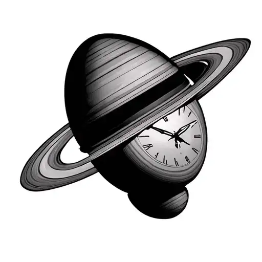 Space Saturn Clock