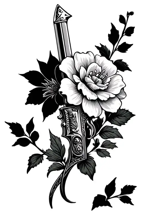 Western Gun Card Flower Knife Morphing