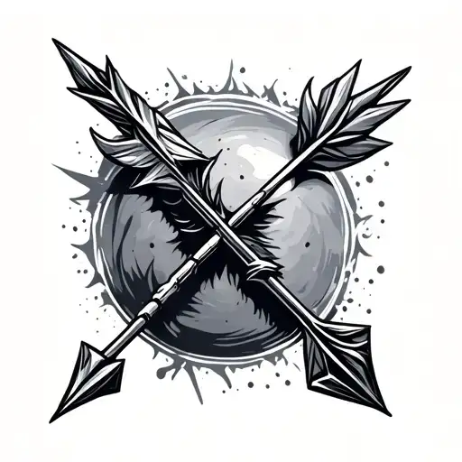 Arrow And Broadhead Piercing Through Skin