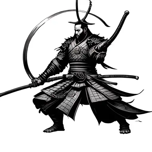 Samurai Warrior Holding