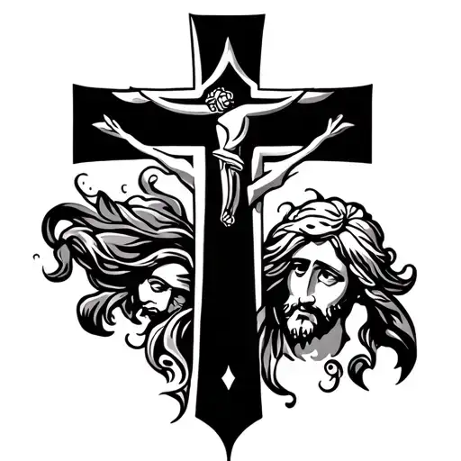 Symbol Of Jesus Christ And A Cross