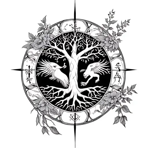 Sagittarius And Virgo And Tree Of Life