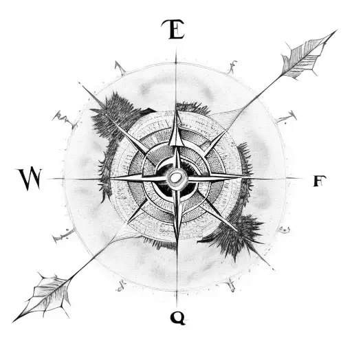 Tree Roots Forming Into Compass