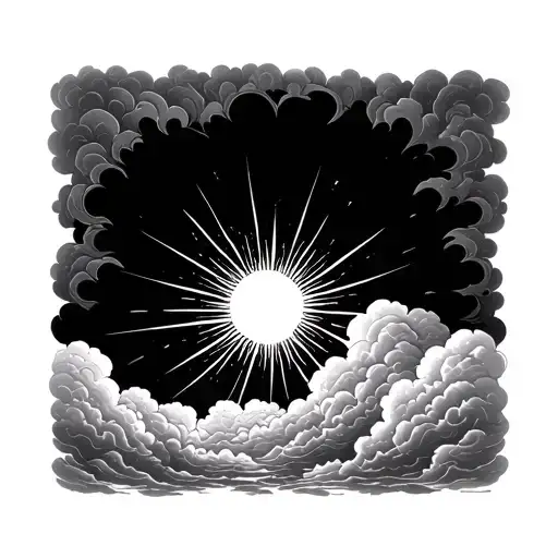 Sun Shining Through Clouds