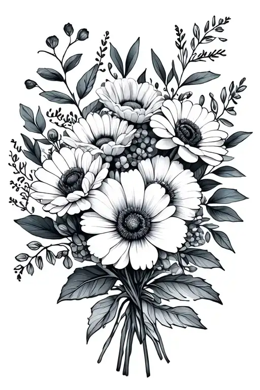 January And December Birth Flower Bouquet