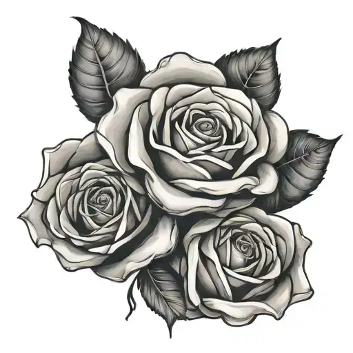 Sharon Rose Intertwined With A Rose Intertwined