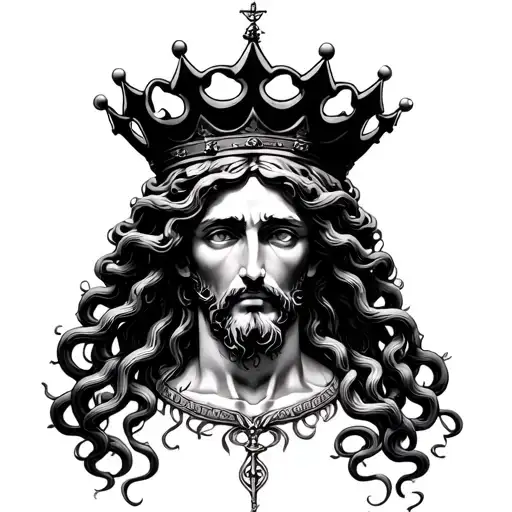 Medusa With Jesus Crown