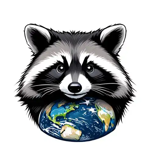 Tje Earth From Space But The Earth Is A Raccoon