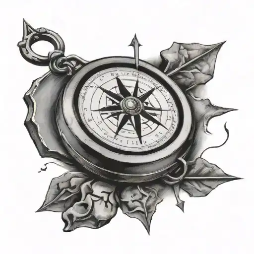 Runes Compass Stone Road To Home For Men Tattoo Idea