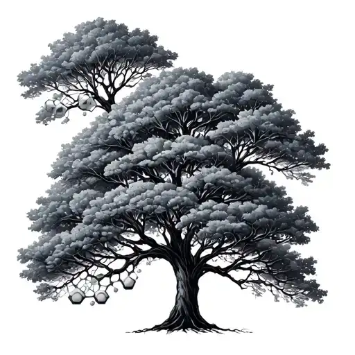 Tree With Dopamine Molecular Structure