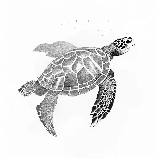 Turtle With Ocean