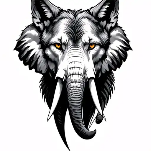 Wolf And Elephant Head