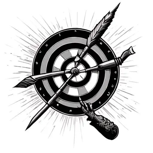 Dart Hitting The Bullseye