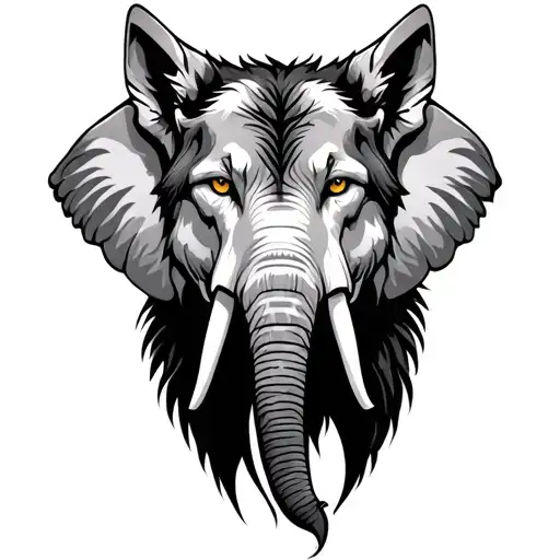 Wolf And Elephant Head