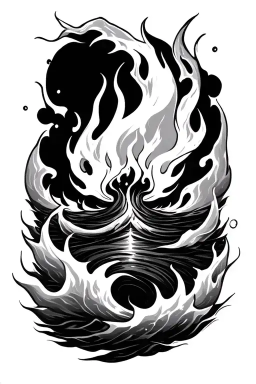 Torch Where Flames Are Ocean