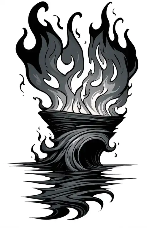 Torch Where Flames Are Ocean