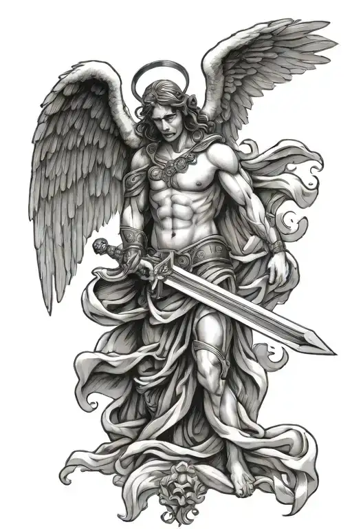 Angel With A Sword Piercing