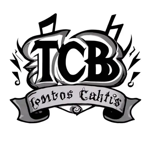 Tcb With Music Notes And Lightning Bolts