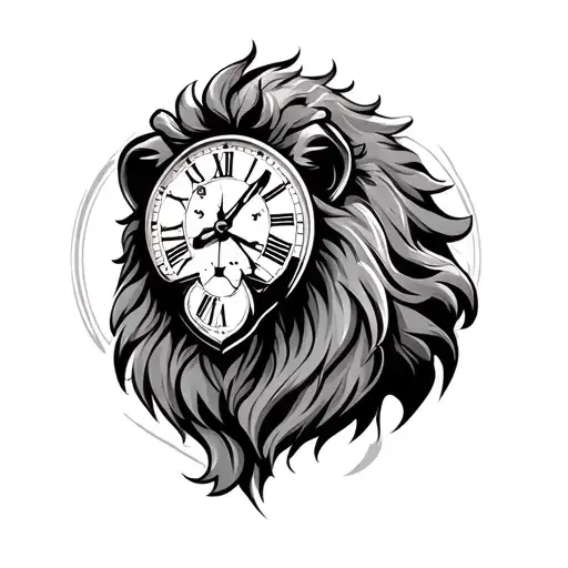Lion And Clock