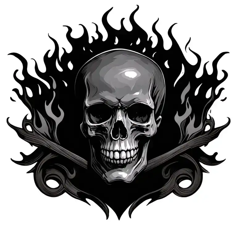 Flaming Skull