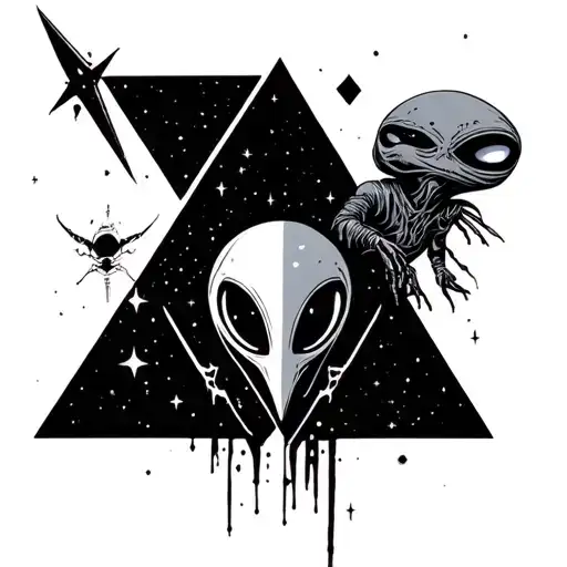 Triangles And Aliens And Galaxy