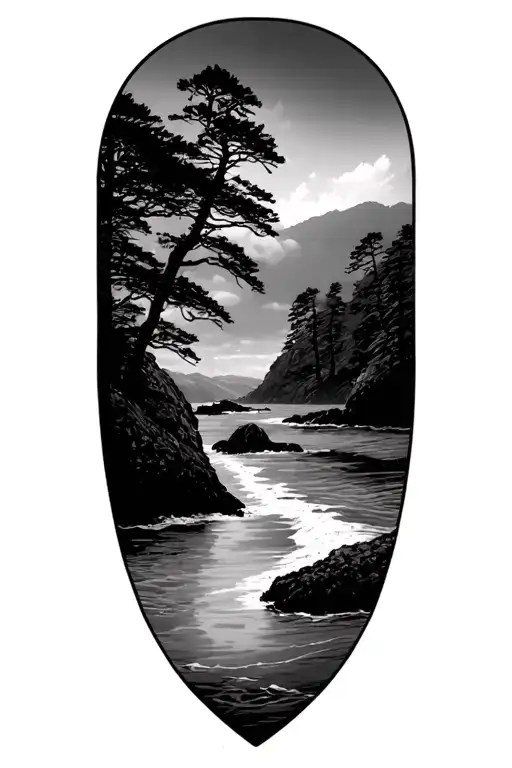 New Zealand Bush Headlands Bays & Beaches Mixed Together