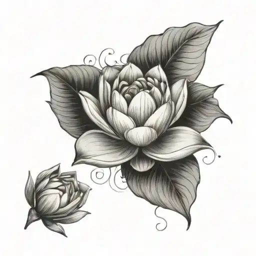 Water Lily And Rose Arm