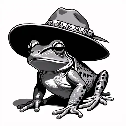 Simpl Mexican Styled Frog Sitting With A Hat