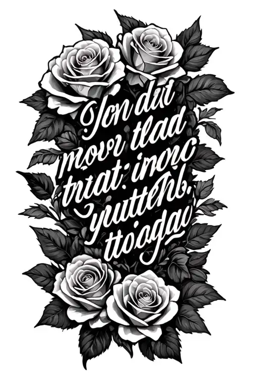 Quote Surrounded By Roses