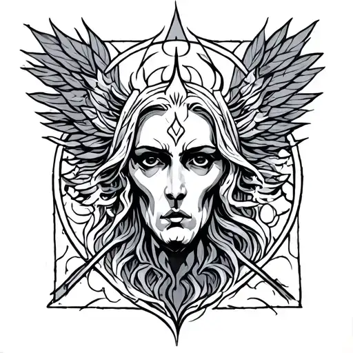 Lord Of The Mysteries Simple Line Art Inspired Tattoo Small Symbol