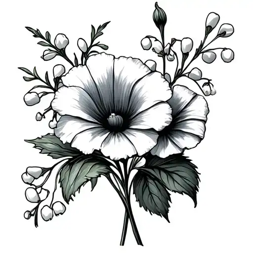 Daisy Sweet Pea Lily Of The Valley Honeysuckle Morning Glory Carnation