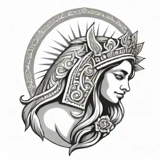 Virgin Of Guadalupe With Lion Of Judah