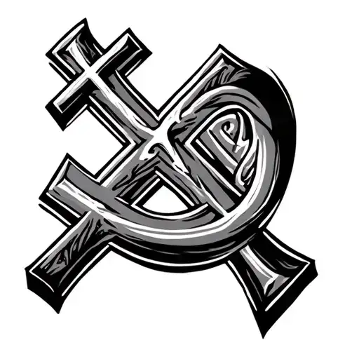 Letters And Cross Of Jesus Christ