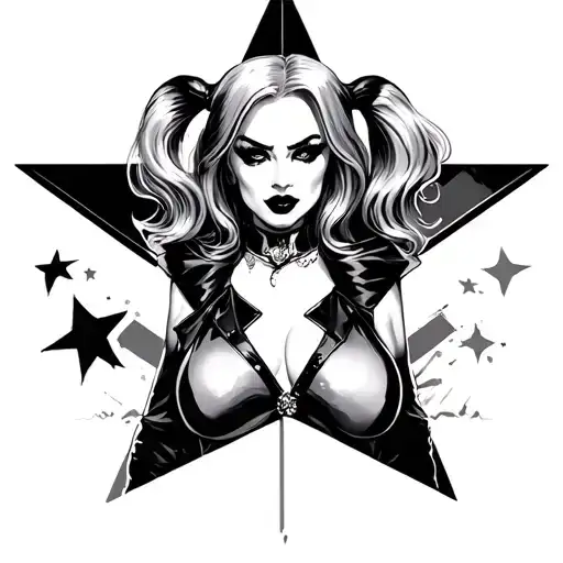 Harley Quinn Harley Quinn Rhombuses And Star
