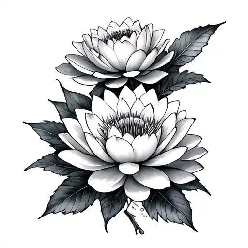 Peonies And Water Lillies