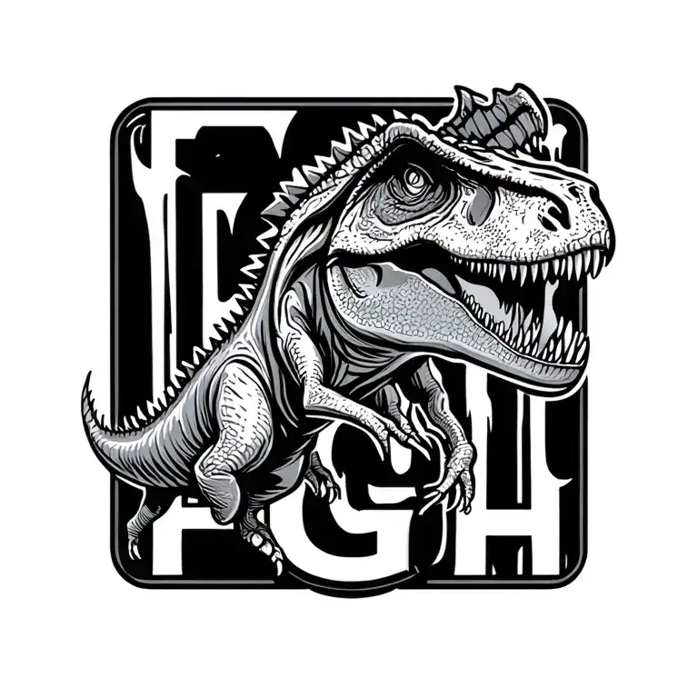 Use The Letters Fgh Into The Shape Of A Dinosaur