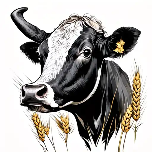 Cow And Wheat